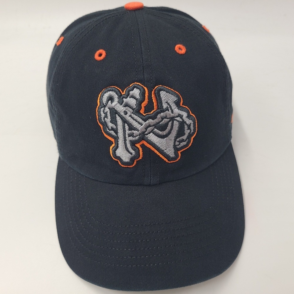 Norfolk Tides Hat Fitted M 47 Brand Franchise Black Orange MiLB Baseball Casual